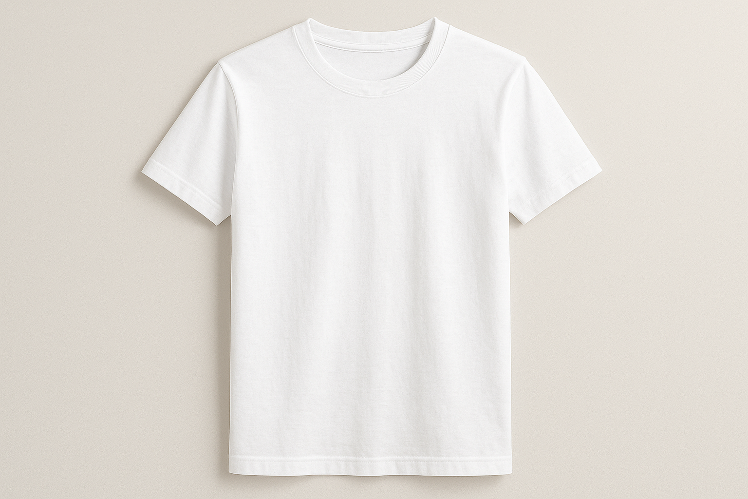 Short sleeve white T shirt