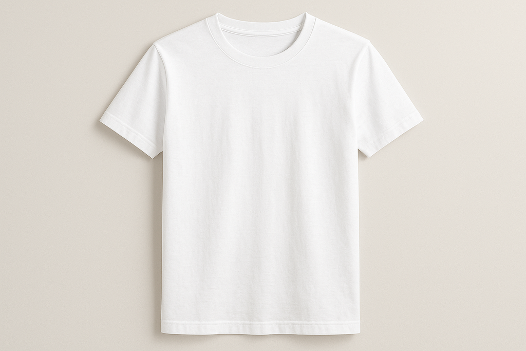Short sleeve white T shirt
