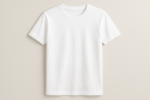 Short sleeve white T shirt